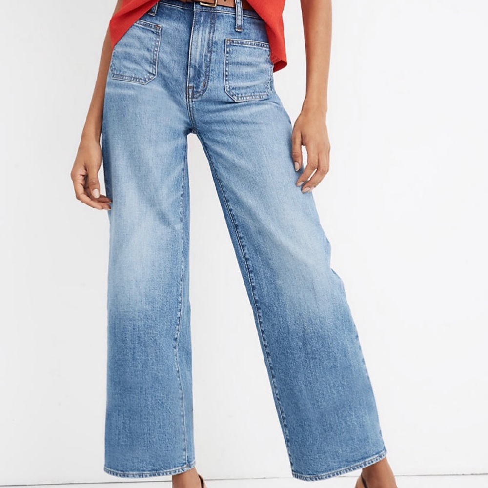 Madewell wide leg crop size 26